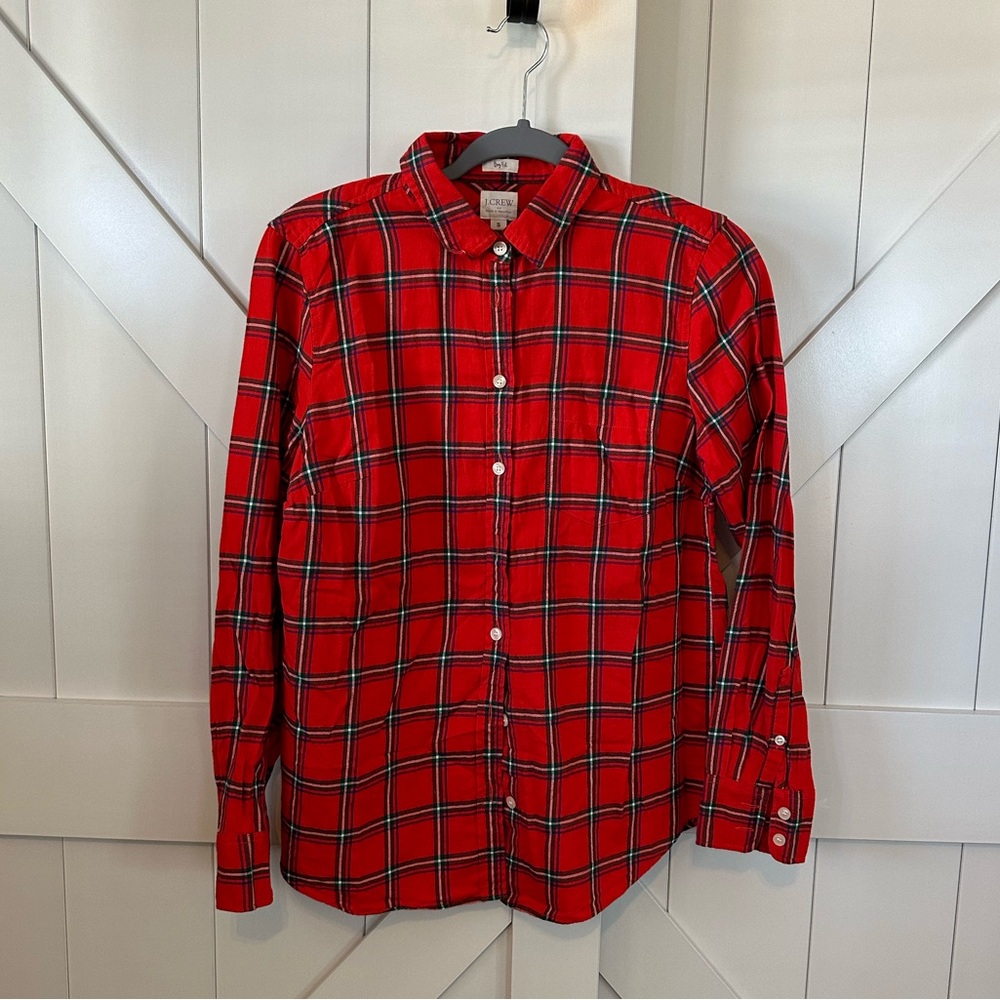 J crew factory boy fit flannel - size small -